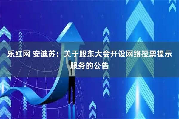 乐红网 安迪苏：关于股东大会开设网络投票提示服务的公告