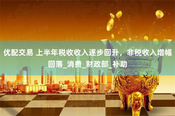 优配交易 上半年税收收入逐步回升，非税收入增幅回落_消费_财政部_补助